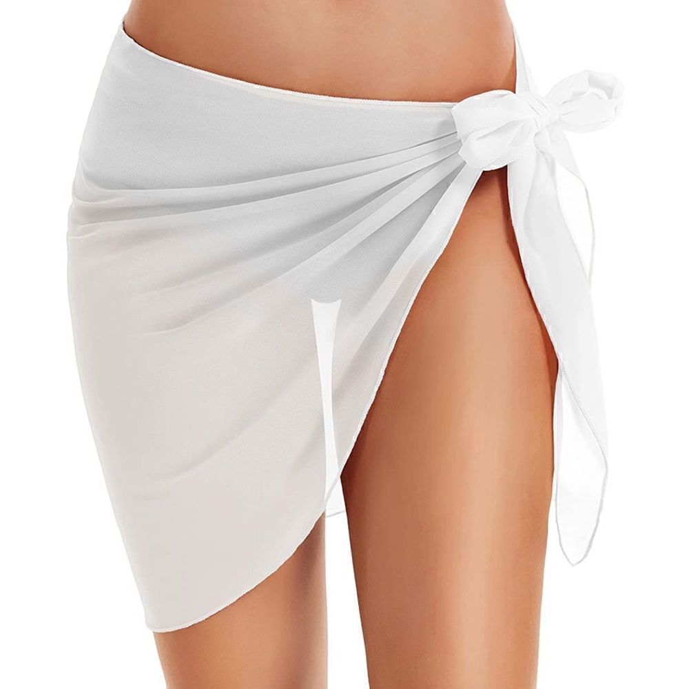 White Sarong Beach Wrap - Picture 2 of 4